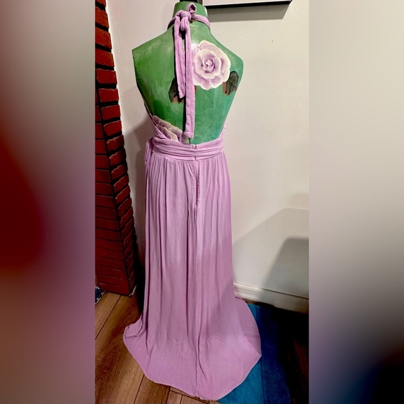 Forever 21 Crinkled Cut Out M Slit Maxi Dress, SM - Picture 4 of 5